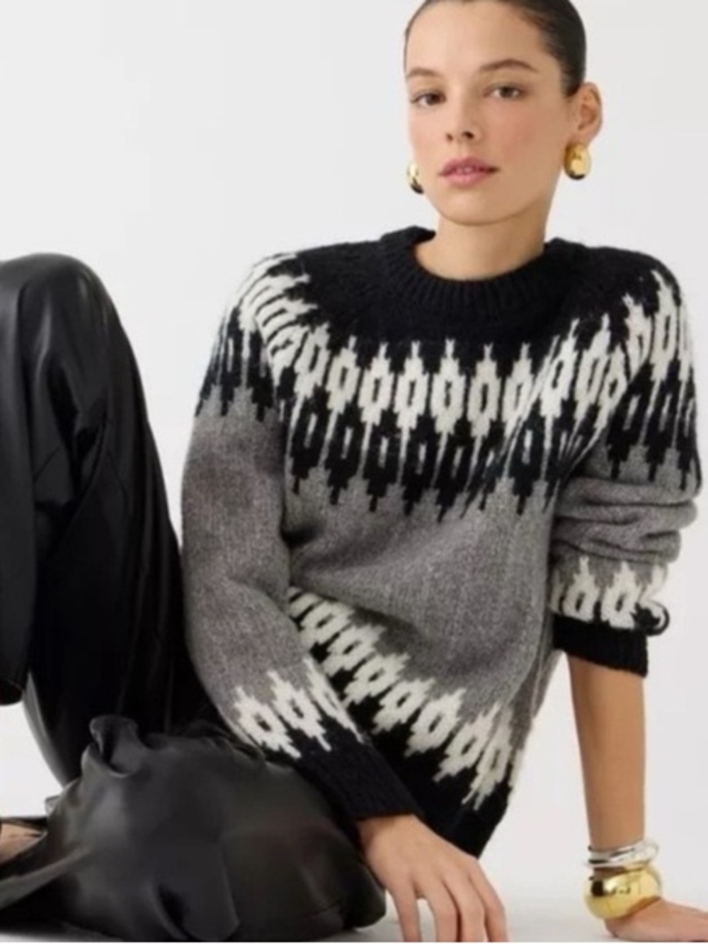 J Crew Fair Isle Crewneck Sweater